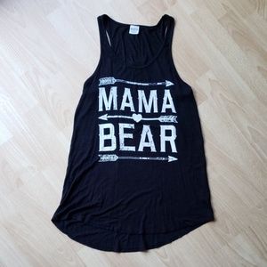 MAMA BEAR Black + White Tank - Like New - Small